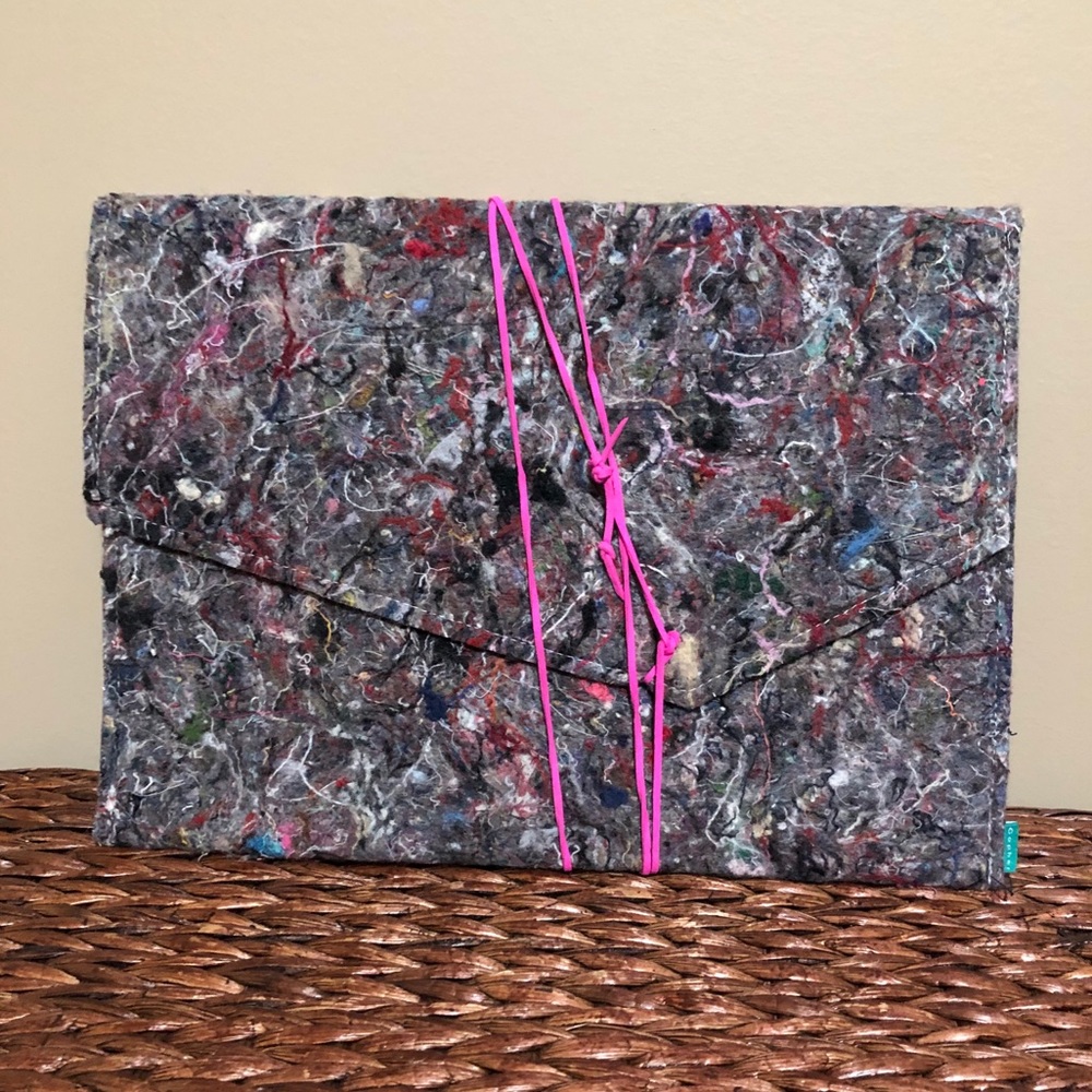 Recycled textile folder/case